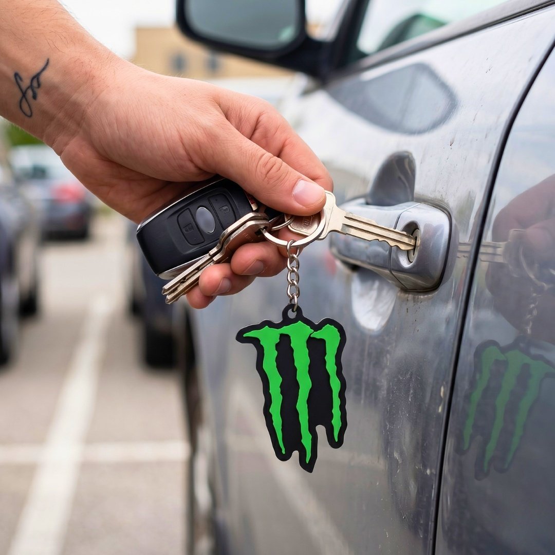 2x Monster energidryck nyckelring