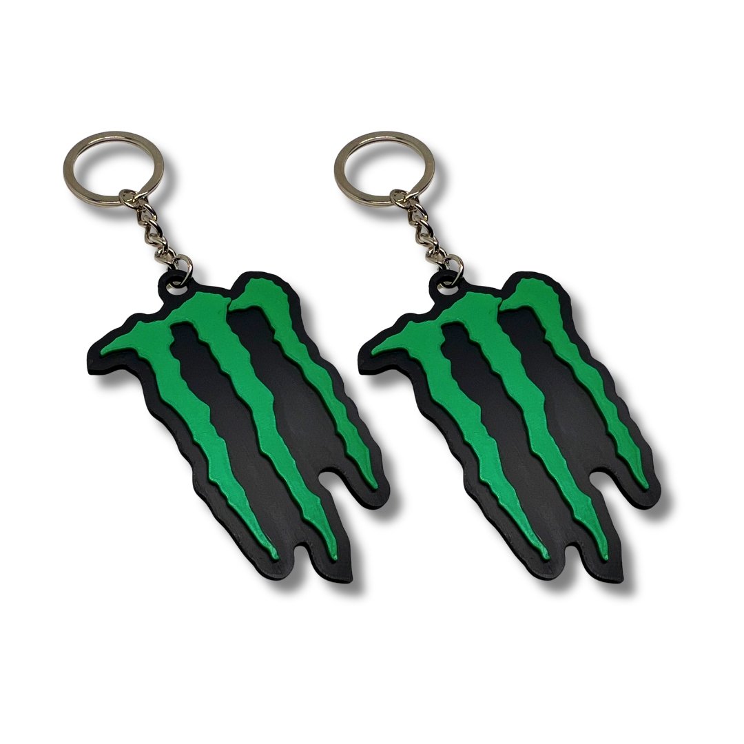 2x Monster energidryck nyckelring