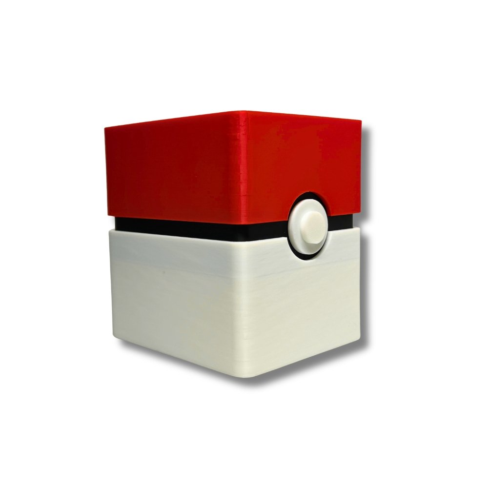 100 korthållare, låda, organisatör, kortleksvalv | Inspirerad av Pokeball