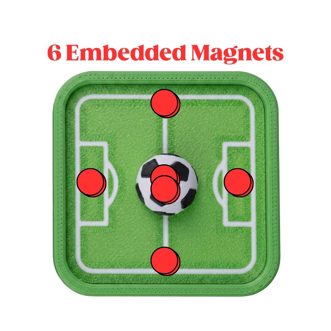Mini Fidget Nyckelring för Fotbollsplan - Magnetisk Stressleksak för Fotboll