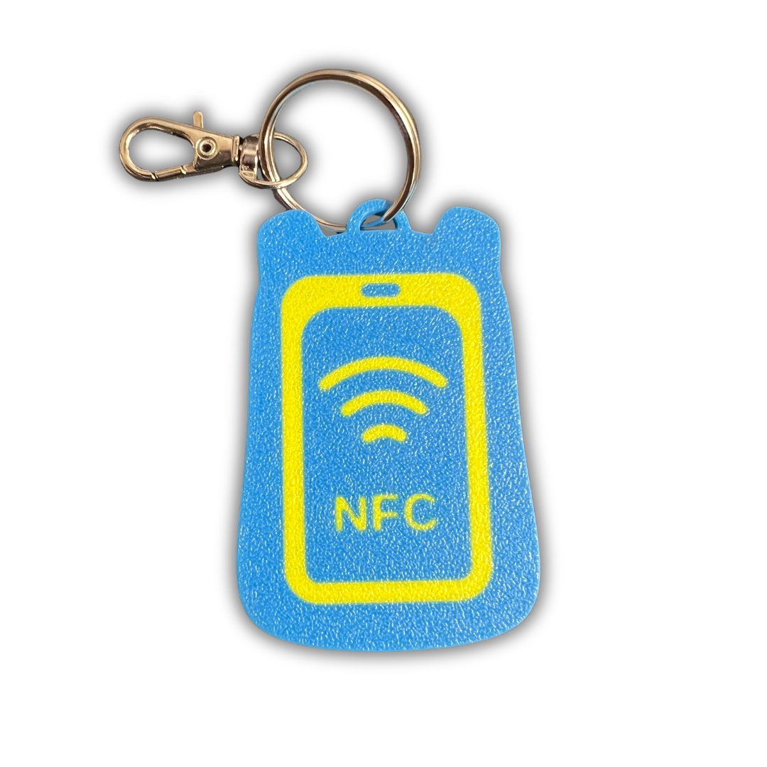NFC-tagg för nödkontakter | Nyckelring för skolryggsäck för barn