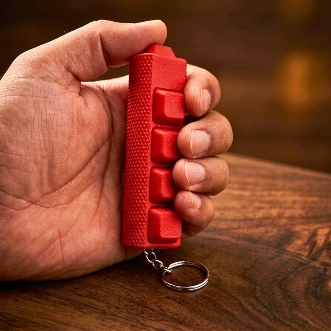 Fidget-klickare med 5 knappar och diamantmönster – för handflatan