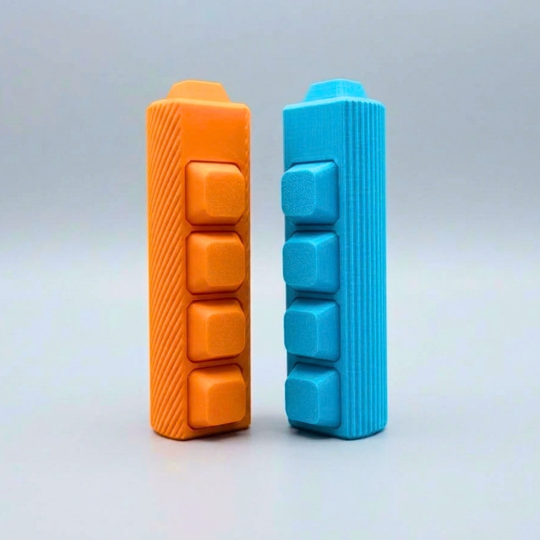 Fidget-klicker med 5 knappar för handflatan – rak design